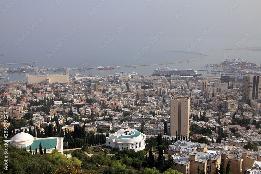View on Haifa from Carmel mountain in Israel