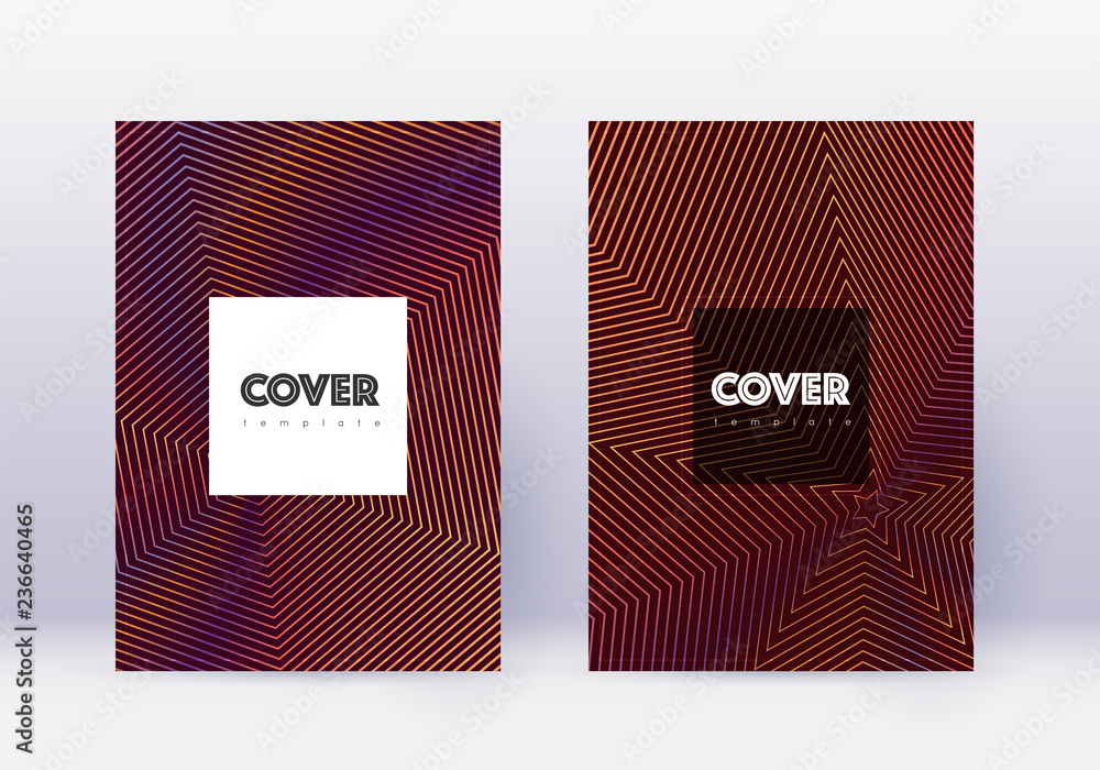 Hipster cover design template set. Orange abstract Hipster cover design template set. Orange abstract