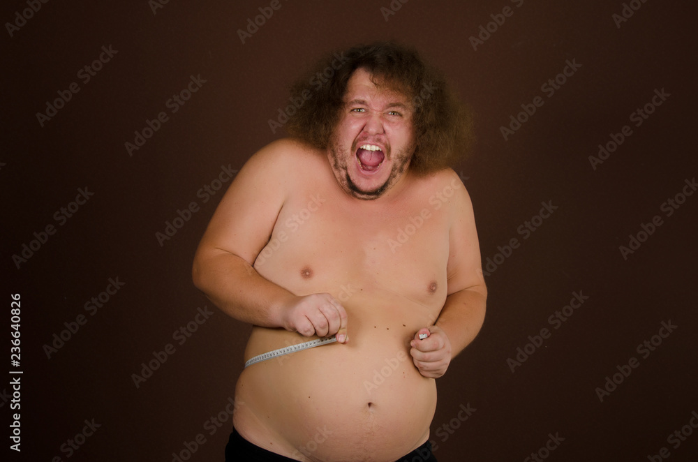 Diet and overweight. Funny fat man. Diet and overweight. Funny fat man.