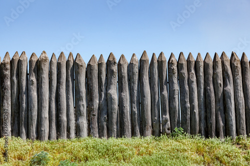 Wooden antique palisade photo