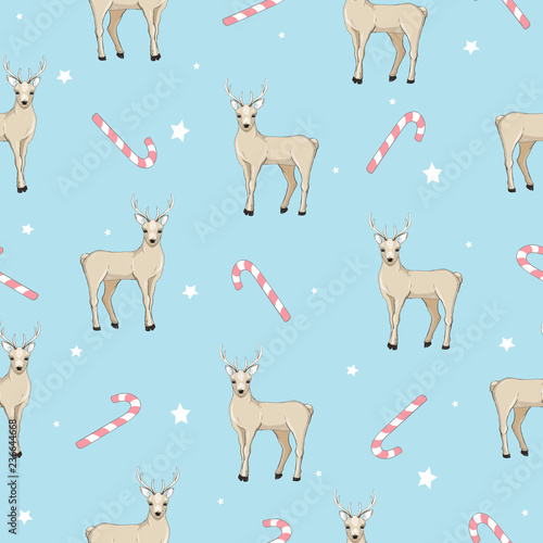 seamless deer pattern © Vladimir
