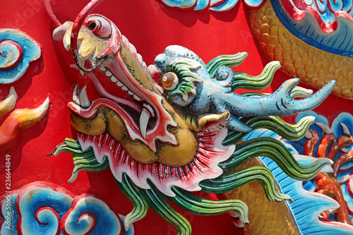 Wallpaper Mural Bas-relief of dragon on Pratumnak Hill in Pattaya, Thailand Torontodigital.ca