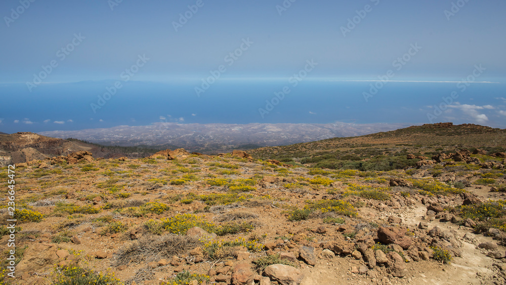 Vista desde el Guajara del sur de Tenerife Vista desde el Guajara del sur de Tenerife