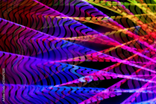 Abstract picture of lights in motion for background use photo