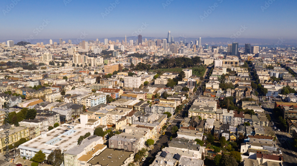 Late afternoon light illuminates San Francisco in this Long Portrait of Urban Sprawl
