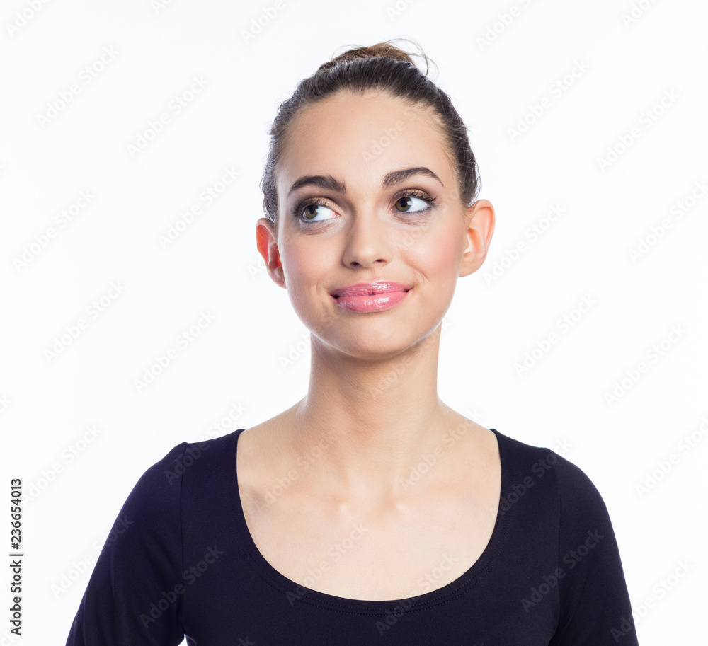 Portrait of dreaming young woman