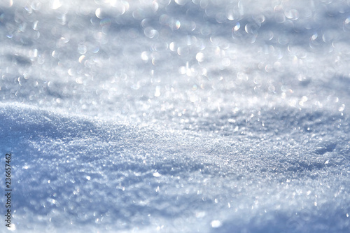 Snow surface. Winter blurred background