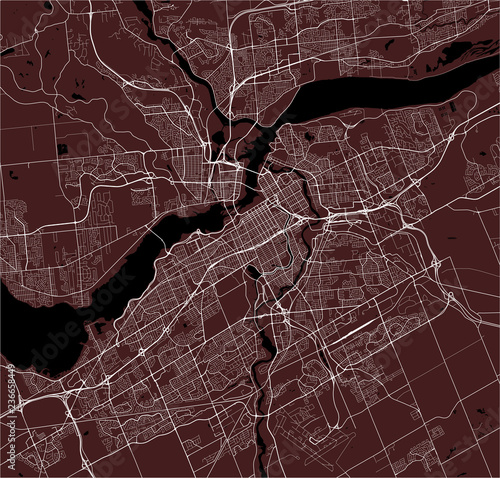 Map of the city of Ottawa, Ontario, Canada photo