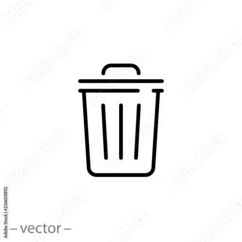 trash bin icon vector