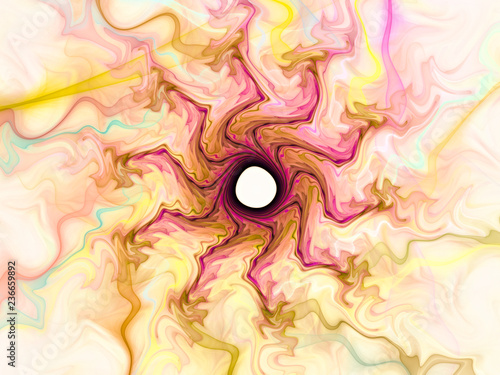 Fototapeta Naklejka Na Ścianę i Meble -  surreal futuristic digital 3d design art abstract background fractal illustration for meditation and decoration wallpaper
