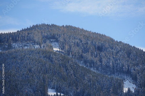 mountains in winter