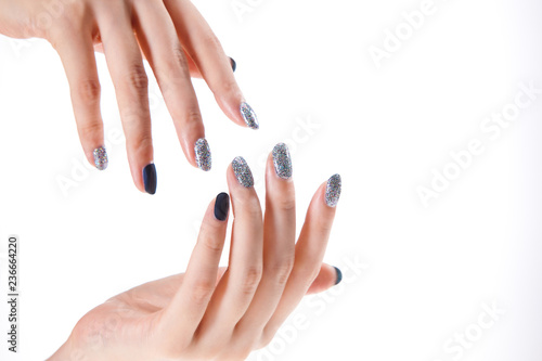 a woman's nail, designed with nail art