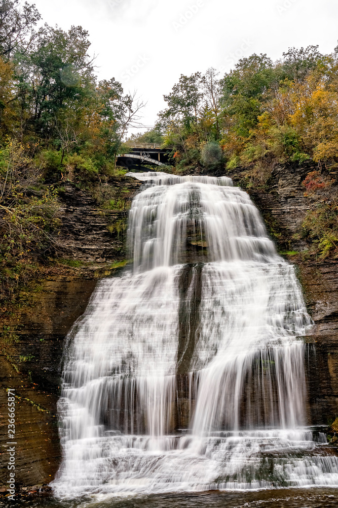 Waterfall in Town, Finger Lakes, New York