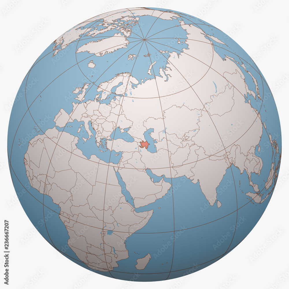 Azerbaijan On The Globe Earth Hemisphere Centered At The Location Of azerbaijan-on-the-globe-earth-hemisphere-centered-at-the-location-of