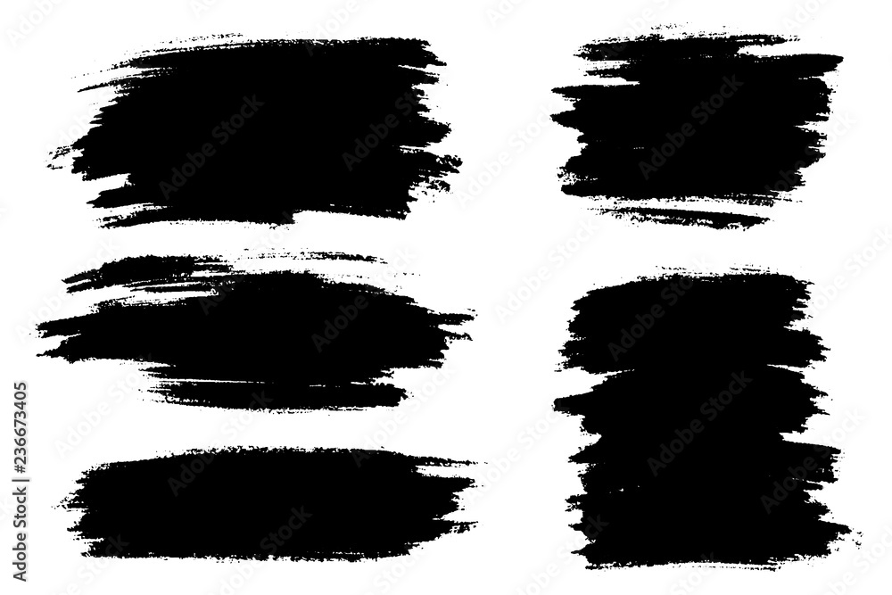 Vector set of hand drawn brush strokes, stains for backdrops. Monochrome design elements set. One color monochrome artistic hand drawn backgrounds. Vector set of hand drawn brush strokes, stains for backdrops. Monochrome design elements set. One color monochrome artistic hand drawn backgrounds.