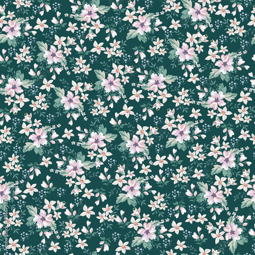 Seamless vintage floral pattern for gift wrap and fabric design