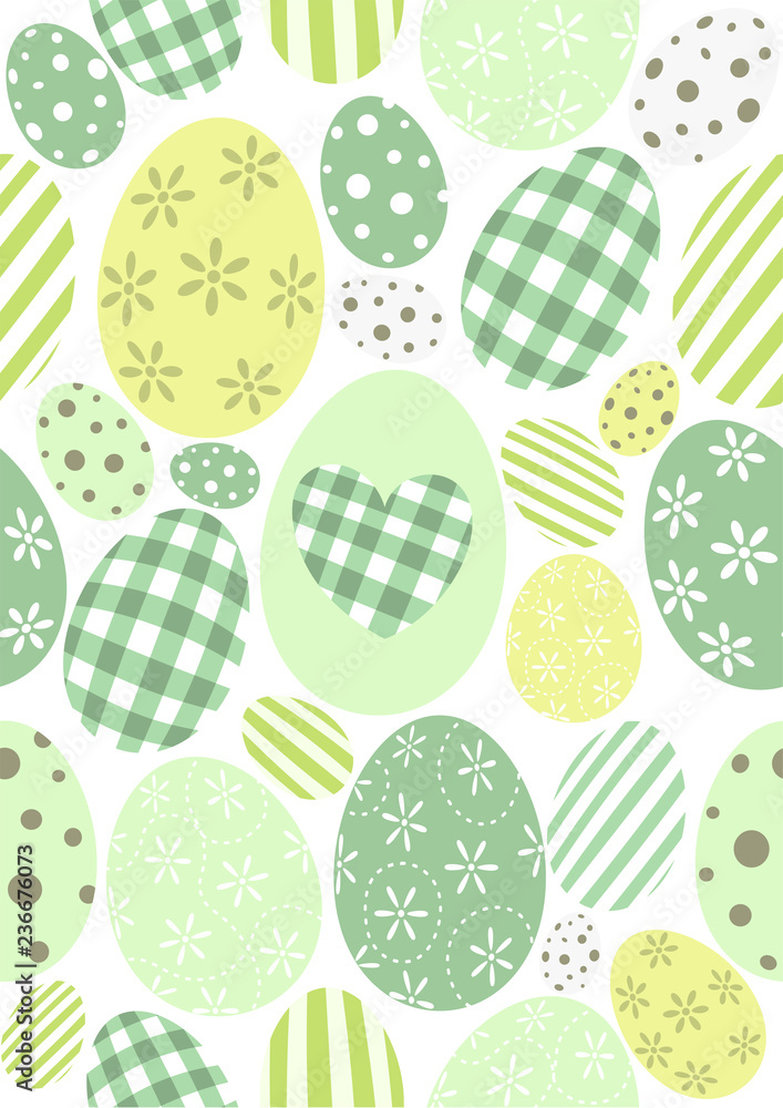 Happy Easter pattern - pastel green eggs Happy Easter pattern - pastel green eggs