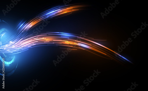 connection line on fiber optic networking telecommunication concept background