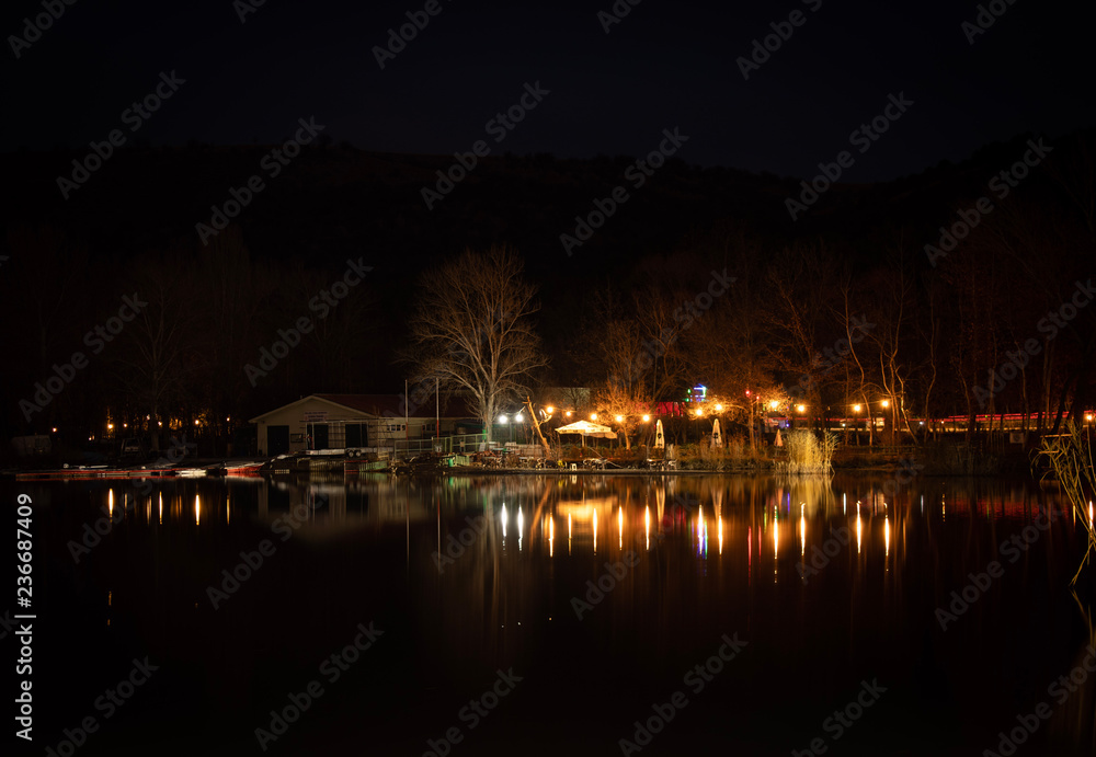 lake side at night
