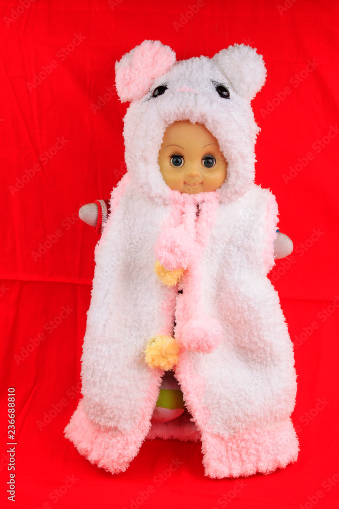 Fototapeta premium toys doll wearing a sweater