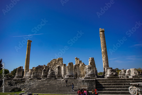 Didim, Aydın/TURKEY March 24 2017: Temple of Apollo in Didyma antique city.