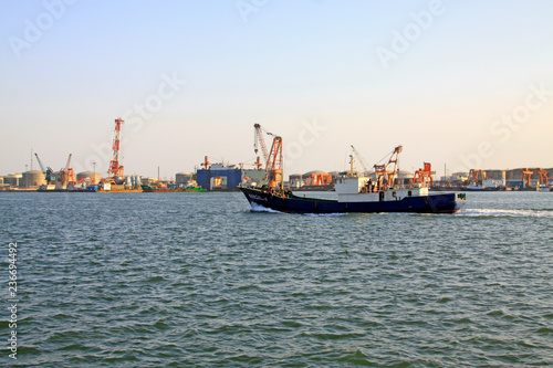 cargo ship in the port