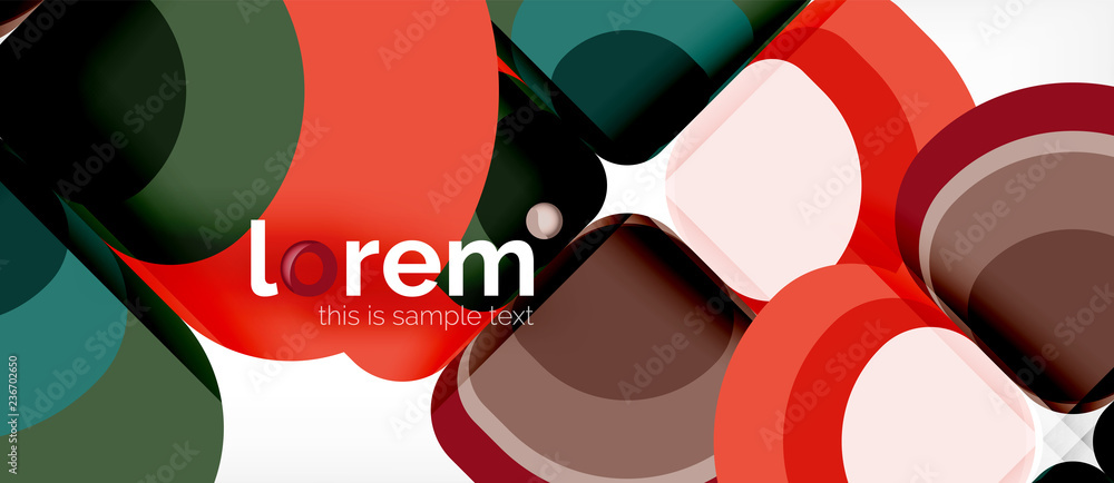 Round triangles geometric shapes composition Round triangles geometric shapes composition