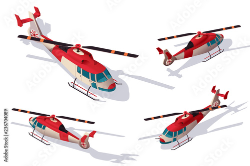 Set rescue helicopter for transportation, support delivery by air.