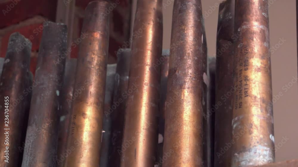 The projectile shell of the military weapons The projectile shell of the military weapons