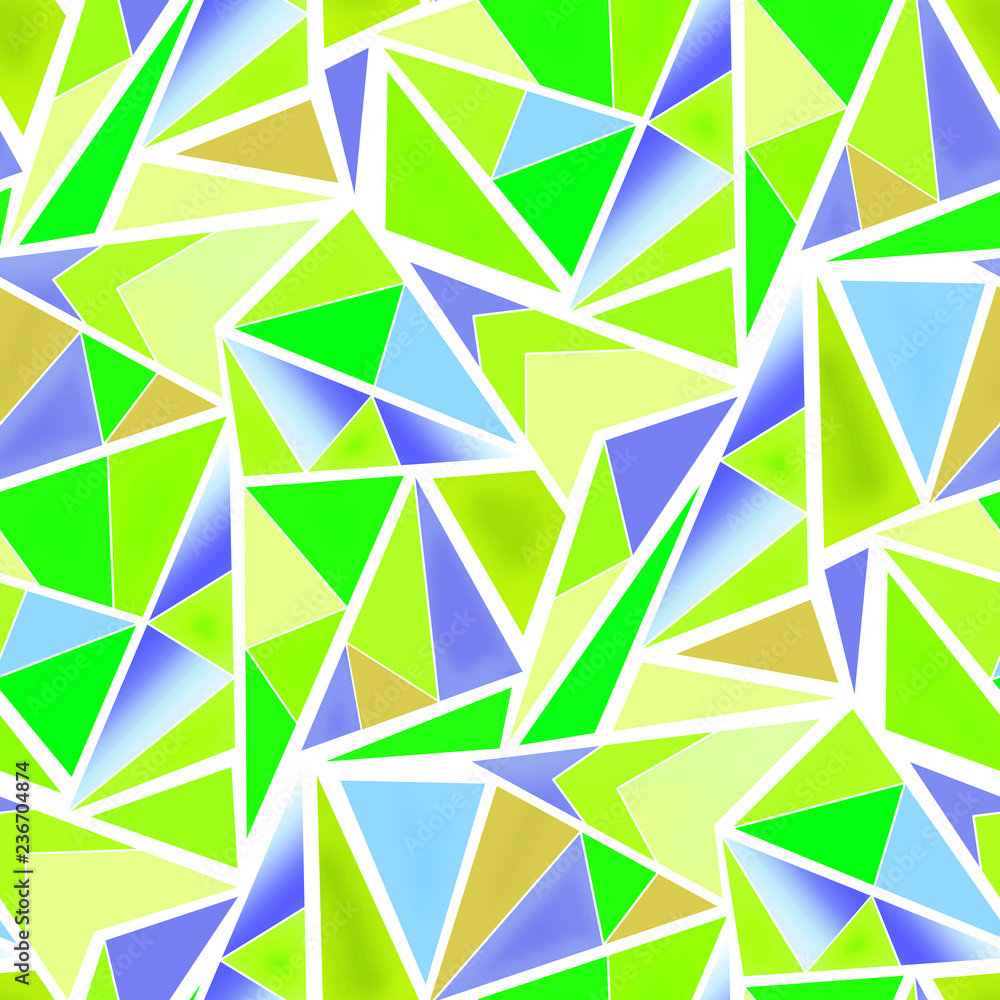 Seamless triangles bright neon green blue lime pattern Seamless triangles bright neon green blue lime pattern
