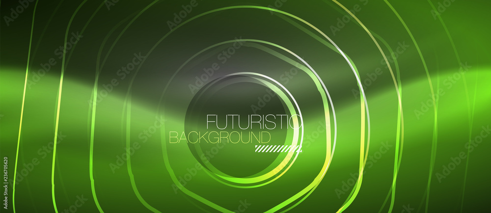Black and glowing color lines neon design, magin techno template background Black and glowing color lines neon design, magin techno template background