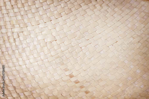 Traditional handcraft dried coconut leaves woven patterns for texture or background
