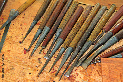 Annatto furniture carving tools