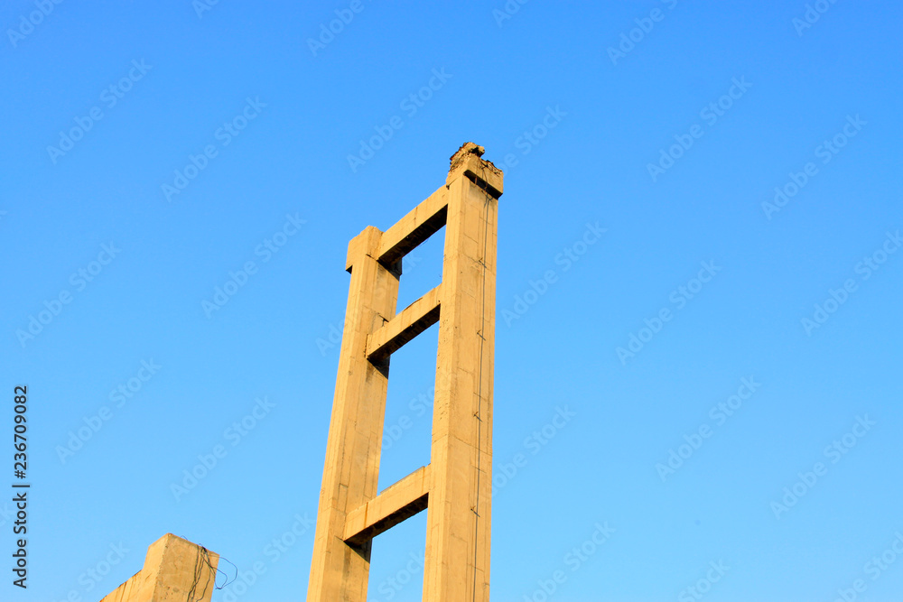 concrete building under the blue sky