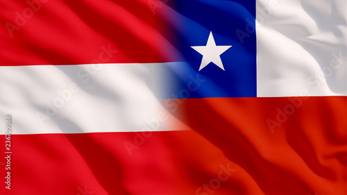 Waving Austria and Chile Flags Free Download Waving Austria and Chile Flags - GFXLoad