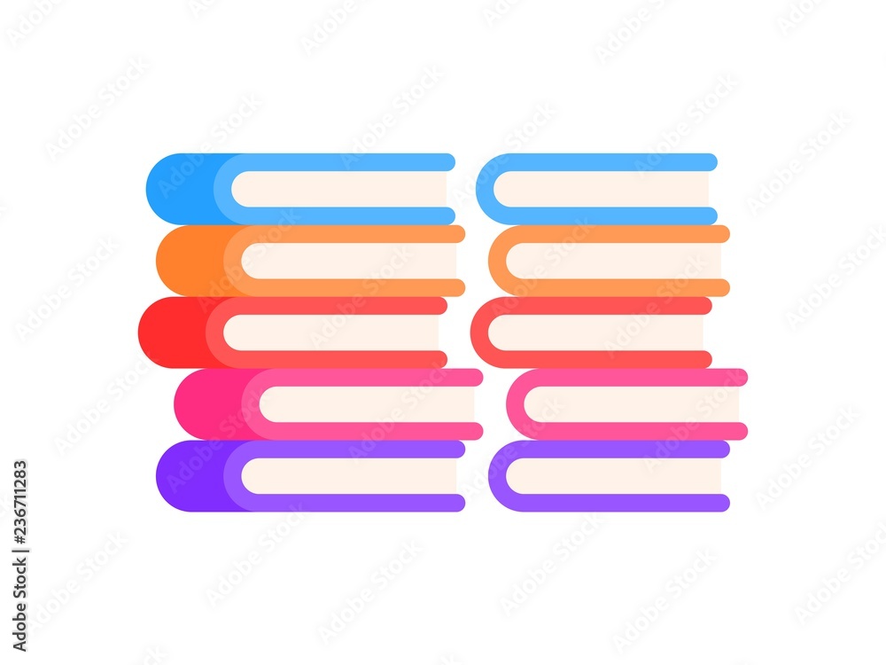 Pile of books icon. Vector illustration in flat minimalist style. Pile of books icon. Vector illustration in flat minimalist style.