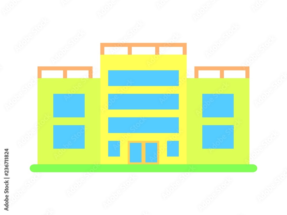 Building icon. Vector illustration in flat minimalist style. Building icon. Vector illustration in flat minimalist style.