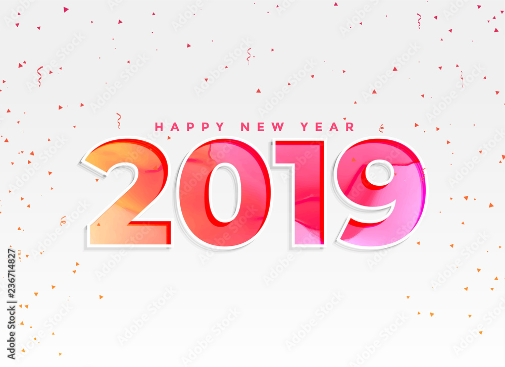 beautiful 2019 new year background with confetti beautiful 2019 new year background with confetti
