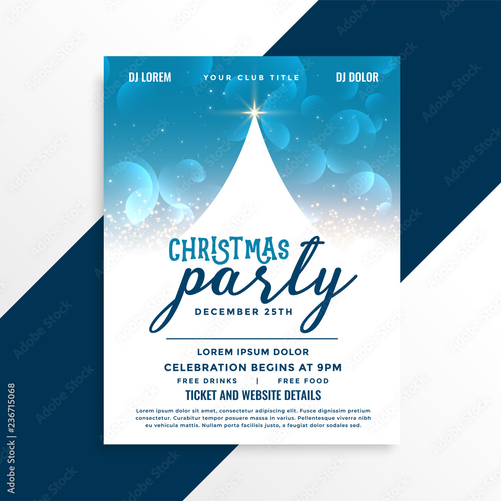 Naklejka merry christmas celebration party flyer design