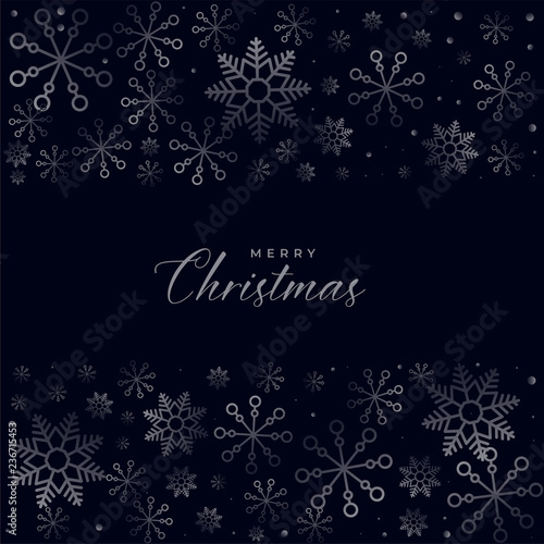 dark christmas snowflakes background design