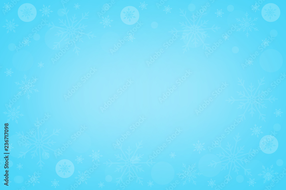 Snowflakes on light blue winter background with copy space for text. Merry christmas and happy new year concept. Snowflakes on light blue winter background with copy space for text. Merry christmas and happy new year concept.