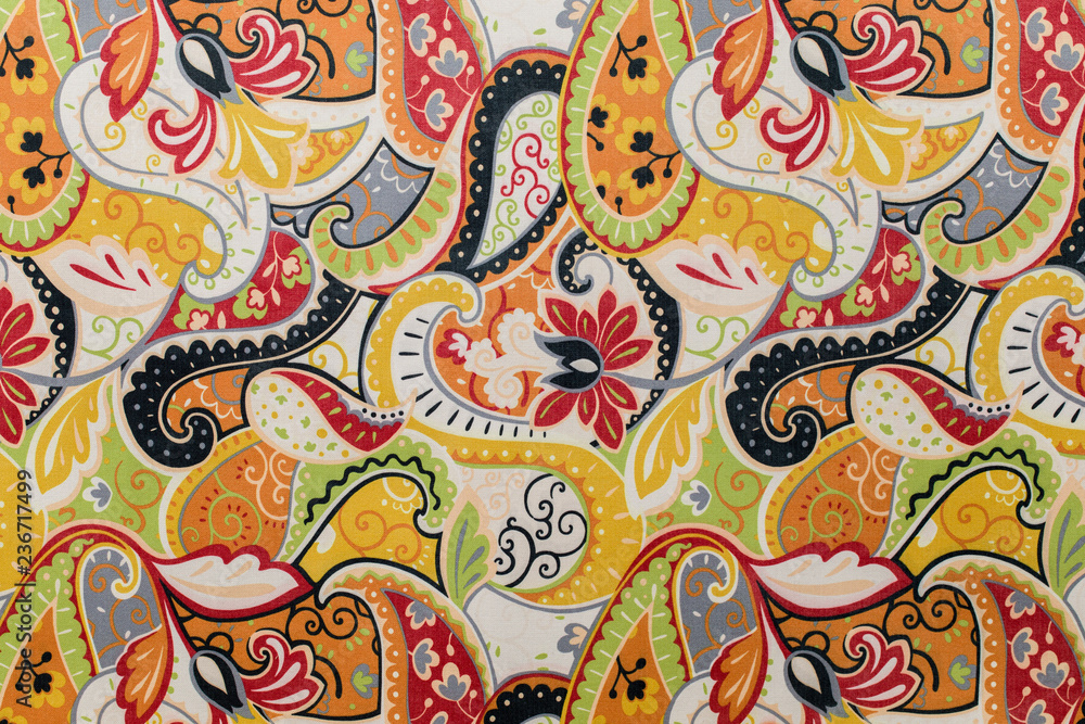 Naklejka premium Textured fabric with pattern