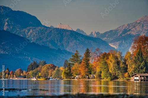 Autumn lake photo