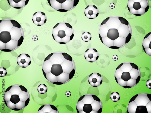 Soccer balls background