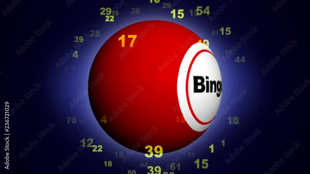 BINGO Ball Animation and Numbers Around, Rendering, Background, Loop ...