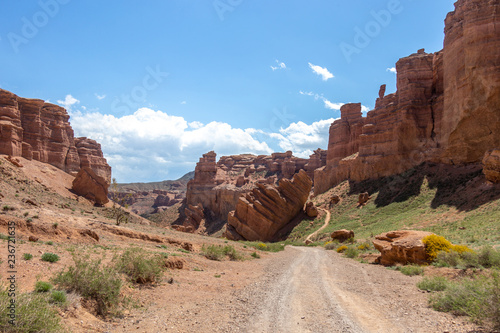 Charyn canyon in Almaty region of Kazakhstan photo