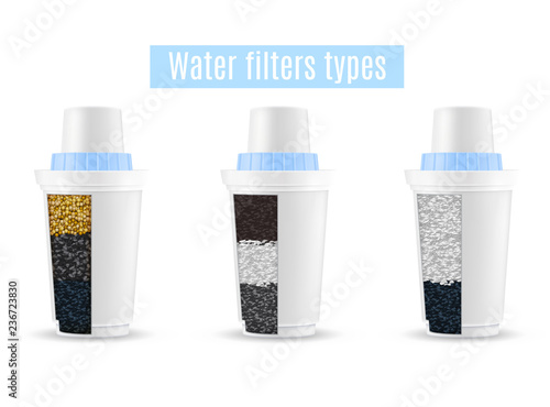Water Filters Realistic Set 