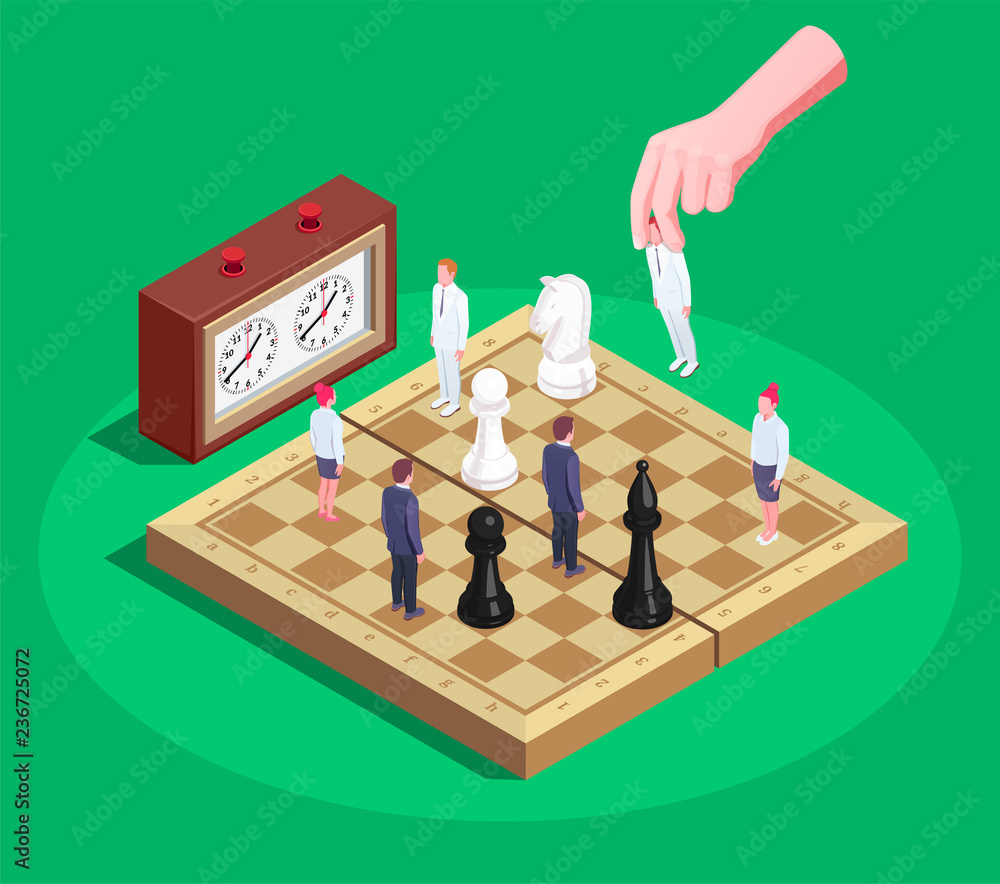 Chess Isometric Composition 