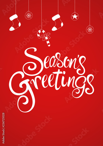 Script font type Season's Greetings