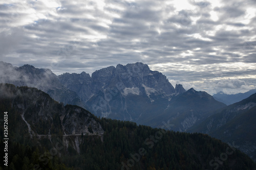 View on the mountain peak i Alps